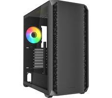 Sharkoon AK2 RGB schwarz / ATX / 2x USB 3.2 / 1x USB-C / 2x 120mm / ohne Netzteil / transparentes Seitenteil