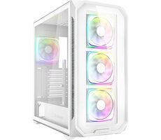Sharkoon AK5G RGB weiß / ATX / 2x USB 3.2 / 1x USB-C / 4X 120mm / ohne Netzteil / transparentes Seitenteil