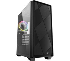 Sharkoon VS8 RGB schwarz / ATX / 2x USB 3.0 / 1x USB-C / 3x 120mm / ohne Netzteil / transparentes Seitenteil