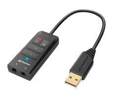 Sharkoon SB2 schwarz / externe Soundkarte / USB / 70kHz / 7.1