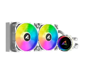 Sharkoon S80 RGB AIO 240mm weiß / 2x 120mm / 2000 U/min / 71 CFM / 35dB / 4-polig / Intel & AMD