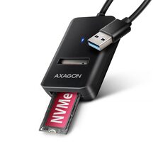 Axagon ADM2-AM USB-A 10Gbps - M.2 NVMe & SATA SSD Adapter, USB-A Kabel 10cm