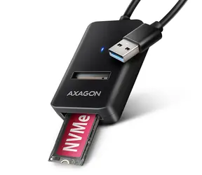 Axagon ADM2-AM USB-A 10Gbps - M.2 NVMe & SATA SSD Adapter, USB-A Kabel 10cm