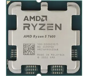AMD RYZEN 5 7600 bei 3,8 GHz - TRAY / Turbo 5,1 GHz / 6C12T / L2 6 MB L3 32 MB / AM5 / Zen 4 / 65 W