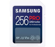 Samsung PRO Ultimate SDXC 256 GB / UHS-1 / Klasse 10 / U3 / Lesen: 200 MB/s / Schreiben: 130 MB/s