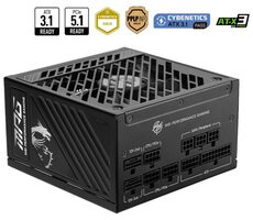 MSI MPG A1000GS PCIE5 / 1000W / 135mm Lüfter / PFC / modular / 80PLUS Gold