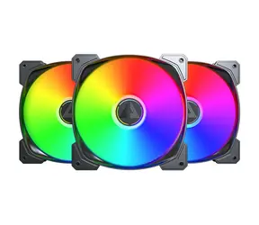 Montech HP140 PWM ARGB 3er-Set schwarz / 140 mm / Hydraulisches Lager / 29,2 dB @ 1600 U/min / 162 CFM / ARGB / 4-polig