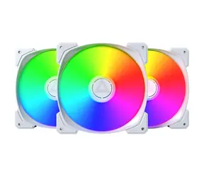 Montech HP140 PWM ARGB 3-teilig weiß / 140 mm / Hydraulisches Lager / 29,2 dB @ 1600 U/min / 162 CFM / ARGB / 4-polig
