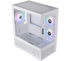 Thermaltake View 170 TG ARGB weiß / mATX / 2x USB-A 3.2 / 3x120mm / ohne Netzteil / transparentes Seitenteil 