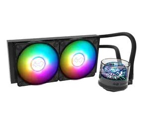 InWin NR24 ARGB AiO schwarz / 2x 120mm / 1800 RPM / 82,96 CFM / 25 dB / 3-Pin + 4-Pin / AMD + Intel