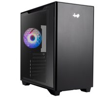 InWin A5 TG schwarz / E-ATX / 2x USB-A 3.2 / 1x USB-C 3.2 / 1x 120mm / ohne Netzteil / transparentes Seitenteil