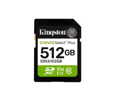 Kingston Canvas Select PLUS SDXC 512 GB / UHS-I V90 / U3 / Klasse 10