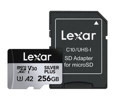 Lexar Professional SILVER PLUS microSDXC 256 GB / Lesen: 205 MB/s / Schreiben: 150 MB/s / UHS-I / V30
