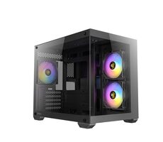 Antec CX600M ARGB schwarz / mATX / 2x USB-A 2.0 / 1x USB-C 3.0 / 3x 120mm ARGB / ohne Netzteil / transparentes Seitenteil 