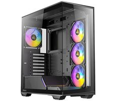 Antec Gamer C3 ARGB schwarz / ATX / 1x USB-A 3.0 / 1x USB-C 3.2 Gen 2 / 4X 120mm ARGB / ohne Netzteil / transparentes Seitenteil