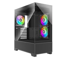 Xilence BEAM XG172 schwarz / ATX / 2x USB-A 2.0 / 1x USB-A 3.2 / 3x 120mm ARGB / ohne Netzteil / transparente Seitenwand 
