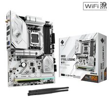ASRock B850 Steel Legend WiFi AMD B850 / DDR5 / SATA III / USB 3.2 / 2,5-Gbit/s-LAN / Wi-Fi 7 / sc. AM5 / ATX