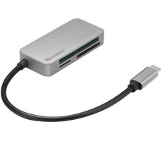Sandberg USB-C Multi-Kartenleser Pro / USB-C-Anschlüsse / SD- und microSD-Steckplätze