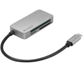 Sandberg USB-C Multi-Kartenleser Pro / USB-C-Anschlüsse / SD- und microSD-Steckplätze