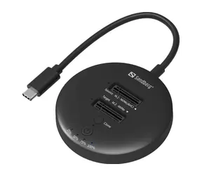 Sandberg USB 3.2 Kloner-Dock für NVMe M.2 SSD / Lesen + Schreiben + Klonen von NVMe SSDs