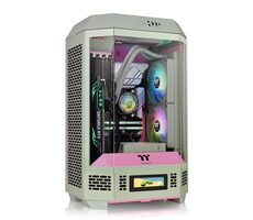 Thermaltake The Tower 300, grau-rosa / Micro-ATX / 1x USB-C / 2x USB-A / ohne Netzteil / transparente Seitenwand 