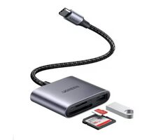 Ugreen CM387 schwarz / Speicherkartenleser / USB-C / SD/TF + USB