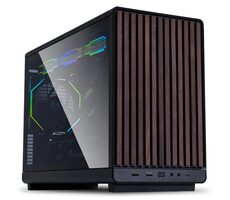 Ausgepackt - Lian Li DAN A3-mATX Wood Edition schwarz / Micro-ATX / 2x USB 3.0 A / ohne Netzteil / transparente Seitenwand / ausgepackt