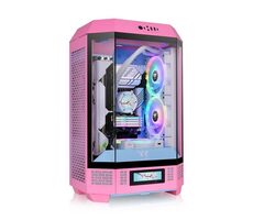 Thermaltake The Tower 300 Bubble Pink / Micro-ATX / 2x USB-C / 2x USB-A / ohne Netzteil / transparente Seitenwand 