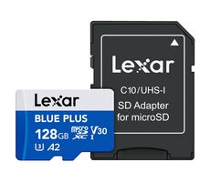 Lexar BLUE PLUS microSDHC/microSDXC 128 GB / Lesegeschwindigkeit: 160 MB/s / UHS-I / V30