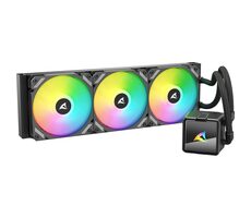 Sharkoon S60 ARGB schwarz / 3x 120 mm / 34,3 dB bei 2000 U/min / 83,44 CFM / AMD + Intel