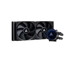 Chieftec Iceberg 240 Dunkelschwarz / 2x 120 mm / Hydrodynamisches Gleitlager / 34,7 dB bei 2200 U/min / 64,72 CFM / AMD + Intel