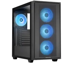 Chieftec HUNTER 2 schwarz / ATX / 1x USB-A 3.1 / 1x USB-C / 4X 120mm ARGB / ohne Netzteil / transparente Seitenwand