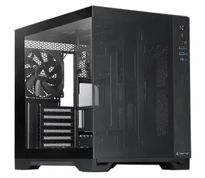 Chieftec VISIO AIR schwarz / ATX / 2x USB-A 3.0 / 1x USB-C 3.2 / 3x 140 mm / ohne Netzteil / transparente Seitenwand 