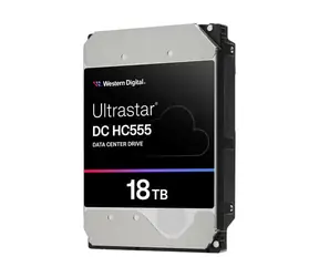 WD Ultrastar DC HC555 18 TB / HDD / 3,5" SATA III / 7.200 U/min / 512 MB Cache / 5 Jahre 