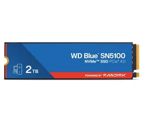 WD Blue SN5100 2 TB / NVMe PCIe 4.0 x4 / TLC / Lesen: 7100 MB/s / Schreiben: 6700 MB/s / 5 Jahre