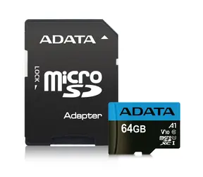Ausgepackt - ADATA Micro SDXC Karte Premier 64GB + SD-Adapter / UHS-I / CLASS10 / R: 85MBs / W: 25MBs / unverpackt