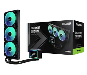 ASRock Challenger 360 Digital ARGB Schwarz / 3x 120 mm / 31 dB bei 2100 U/min / 62,6 CFM / AMD + Intel