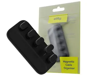 Ausgepackt - Allity ASA-410 schwarz / Kabelorganizer / Silikon / Magnethalterung / 3M selbstklebend / ausgepackt