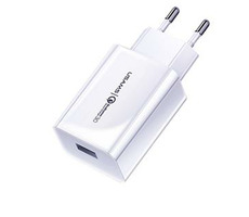 USAMS CC083 Single QC.3 USB Reiseladegerät weiß / 1x USB