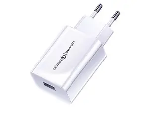 USAMS CC083 Single QC.3 USB Reiseladegerät weiß / 1x USB