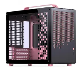 PC Mironet Gaming-Koffer AMD R5 9600 RX9060 XT Schwarz-Pink Bazzite
