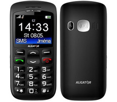 Aligator A670 Senior schwarz / CZ Verteilung / SOS-Taste / Tischladegerät