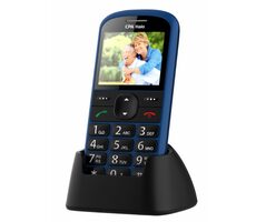 CPA Halo 21 Senior mit Ladestation blau / 2,4" / 220 x 176 / 0,3 Mpx / SOS / Taschenlampe / Radio / MicroSD / BT