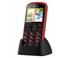 CPA Halo 21 Senior mit Ladestation rot / 2,4" / 220 x 176 / 0,3 Mpx / SOS / Taschenlampe / Radio / MicroSD / BT 