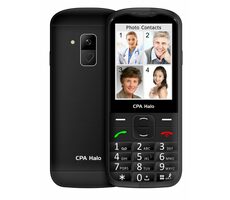 CPA Halo 28 Senior mit Ladestation schwarz / 2,8" / 240 x 320 / 0,3 Mpx / SOS / Taschenlampe / Radio / MicroSD / BT 