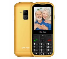 CPA Halo 28 Senior mit Ladestation Gold / 2,8" / 240 x 320 / 0,3 Mpx / SOS / Taschenlampe / Radio / MicroSD / BT 