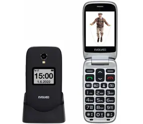 Evolveo EasyPhone FS + Ständer schwarz / 2,8" / 3MP / SOS / microSDHC 