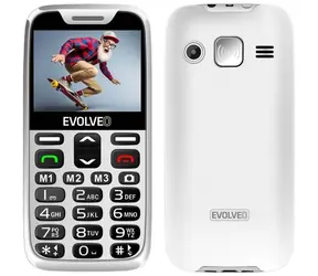 Evolveo EasyPhone XR + Ständer weiß / 2,3" / 0,3MP / SOS / microSDHC