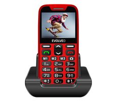 Evolveo EasyPhone XR + Ständer rot / 2,3" / 0,3MP / SOS / microSDHC