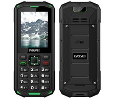 Evolveo StrongPhone X5 schwarz-grün / 2,4" / 0,3MP / Dual-SIM / IP68 